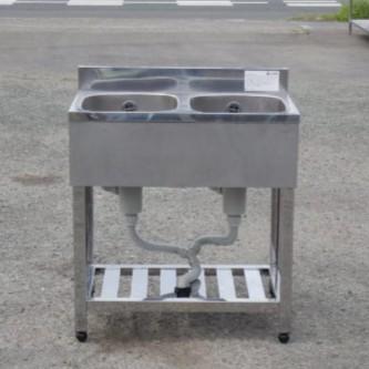 AZUMA 2槽シンク 約W750×D450×H800mm AZUMA 2槽シンク 約W750×D450×H800mm アズマ 2槽シンク 幅750