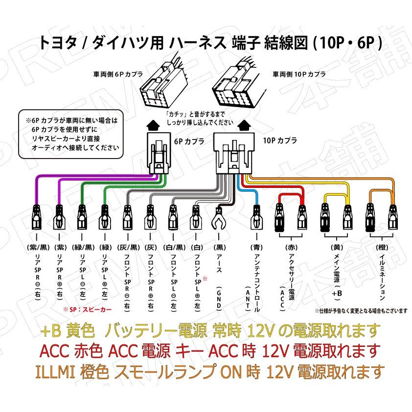 TOYOTA トヨタ 用 カーナビ カーオーディオ オーディオハーネス 10P&6P 取り付け 配線 変換キット 1年保証｜citizens-honpo｜05