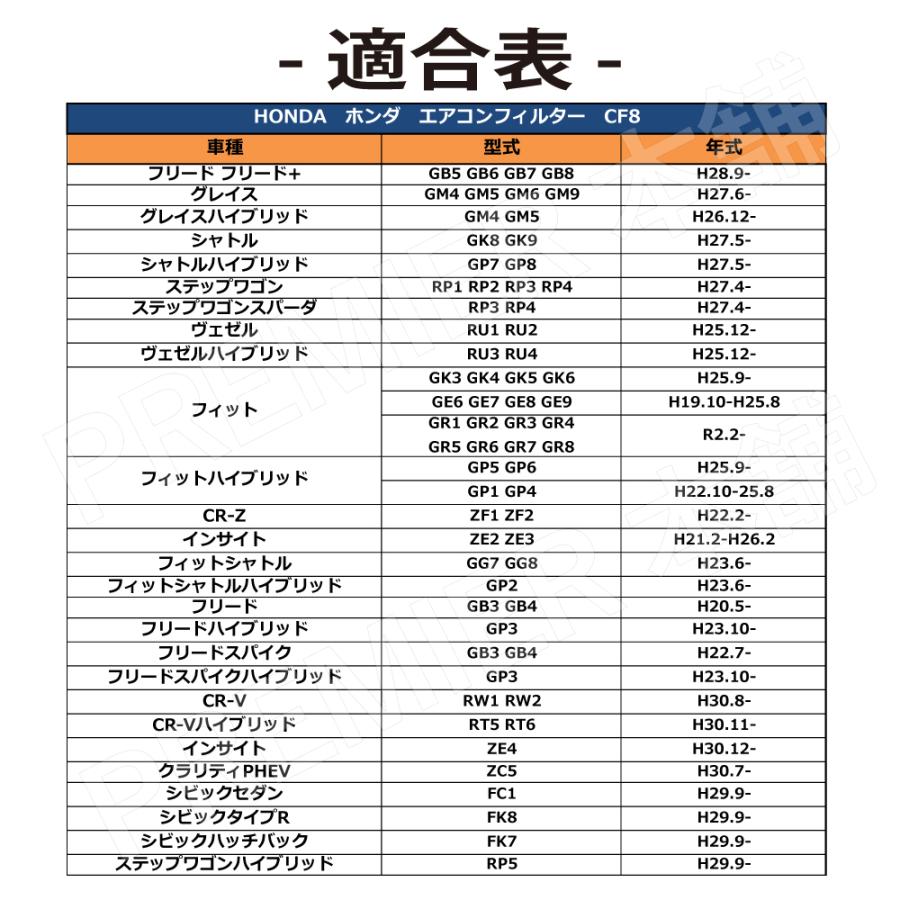 エアコンフィルター フィットハイブリッド GP5 GP6 H25.9-  ホンダ HONDA 活性炭 入り 3層構造 クリーン フィルター 消臭 抗菌｜citizens-honpo｜04