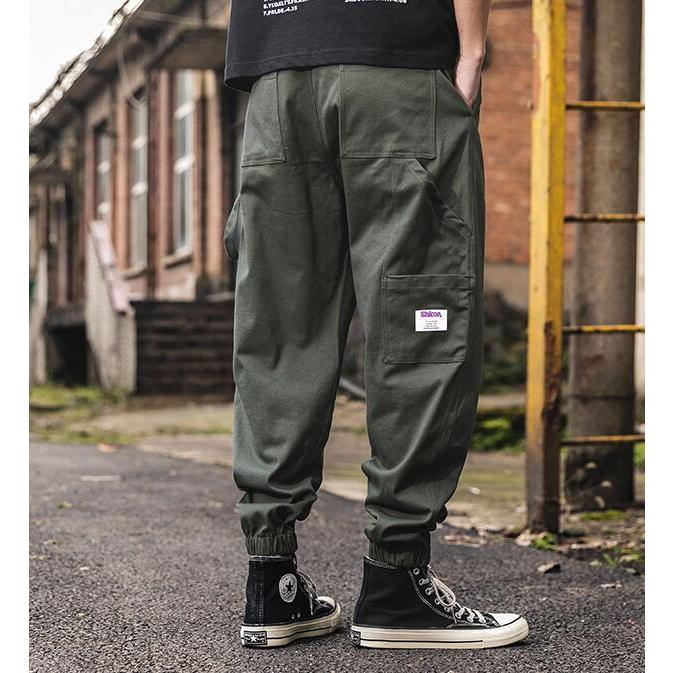 秋新品 グリーンメンズパンツカーゴパンツ9分丈ゆったりカジュアルスポーツパンツロック丈パンツ大きいサイズペグトップパンツチノパンツ運動パンツ黒長ズボン Ec3134 Citron Ec 通販 Yahoo ショッピング