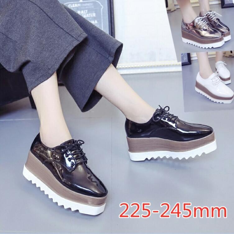 歩きやすい 可愛い おしゃれ 美脚厚底レースアップシューズ 足が痛くない22 5cm 24 5cm エナメル靴 レディースプラットフォームオックスフォードシューズ Ec3215 Citron Ec 通販 Yahoo ショッピング