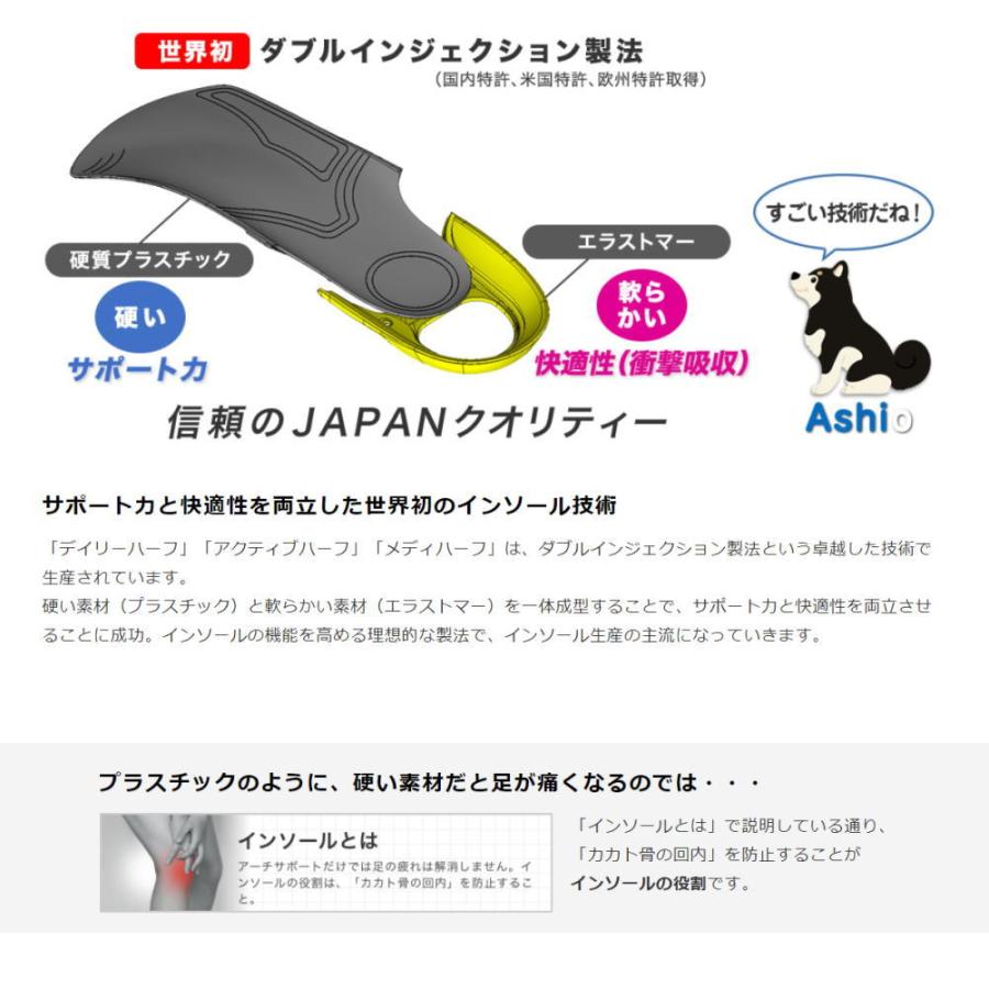 ASHIMARU（アシマル） 日本製 アクティブハーフ デイリーハーフ 足の