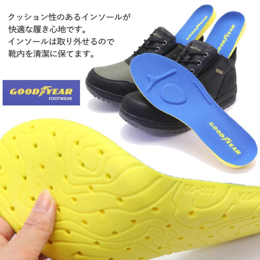 グッドイヤー 防水 スポッと足が入る メンズ スニーカー 幅広 4E