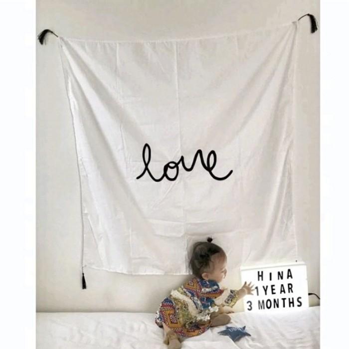 タペストリー Love ラブ 壁飾り インテリア 壁掛け 模様替え フリンジ シンプル おしゃれ ファブリック 窓 カーテン Interior01 Lua Citron 通販 Yahoo ショッピング