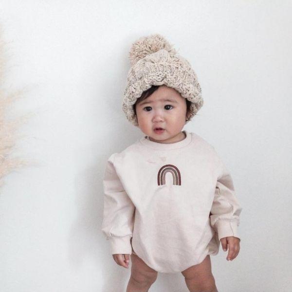 レインボー ロンパース 長袖 カバーオール 女の子 男の子 春 秋 冬 子供 赤ちゃん こども 子供服 キッズ服 ベビー服 出産祝い 60 70 80 90 ギフト プレゼント Nizi Rompers Lua Citron 通販 Yahoo ショッピング
