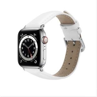 アップルウォッチバンド レザー 革 ベルト ホワイト(42mm 44mm 45mm 
