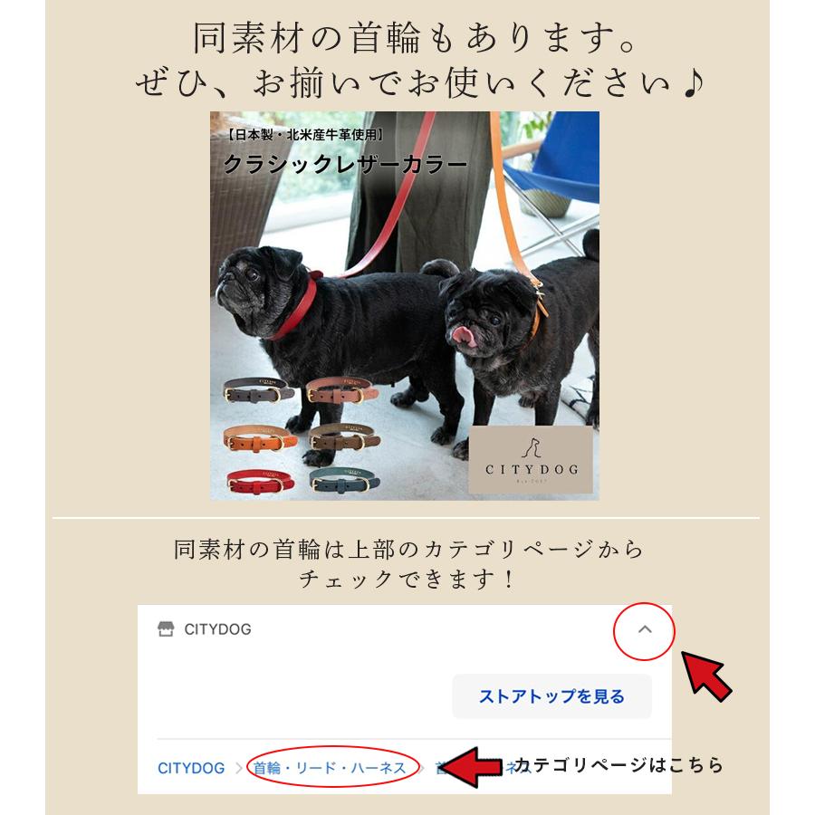 リード 犬 本革 牛革 犬用 中型犬 小型犬 日本製 おしゃれ ペット 伸縮 ハーネス 首輪 プレゼント クラシックレザーリード ｜ citydog シティドッグ｜citydog｜11