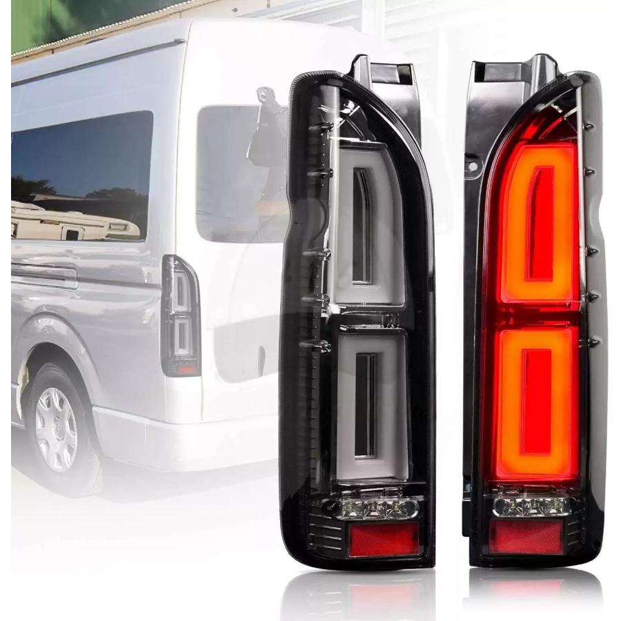 ハイエース LEDテールランプ 保安基準適合 Eマーク取得 1年保証