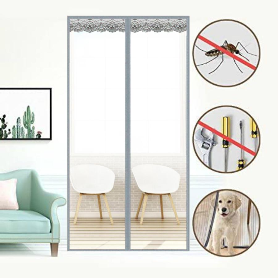 網戸カーテン 玄関 網戸 網戸 取り付け 簡単 幅３サイズ 80cm 90cm 100cm 高さ210cm ドア 取り付け 網戸カーテン 蚊帳カーテン メッシュマグネット Civil Life J 0609 1 Civil Life 通販 Yahoo ショッピング