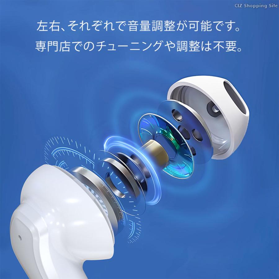 集音器 充電式 左右両耳 おしゃれ ワイヤレス 左右音量調節可