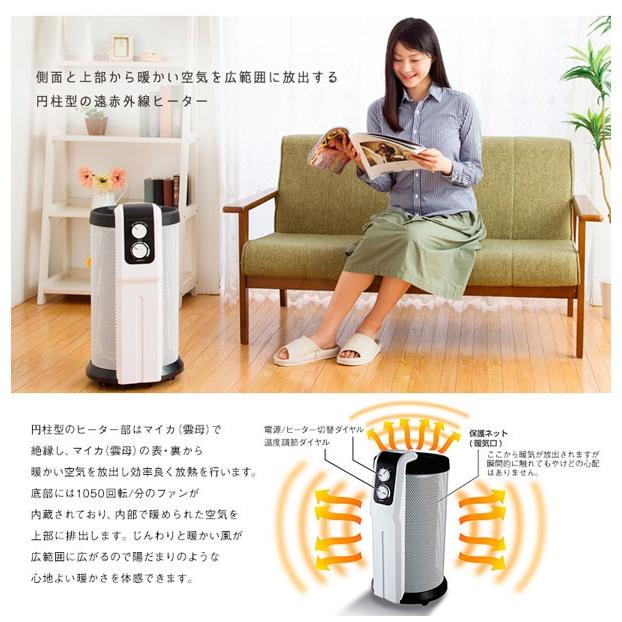 ヒーター 遠赤外線パノラマヒーター 円柱型 360度 全方位 温風ファン 8畳 まで 電気ヒーター 暖房器具 EB-RM8800A (送料無料) :  eb-rm8800a : シズ ショッピングサイト ヤフー店 - 通販 - Yahoo!ショッピング
