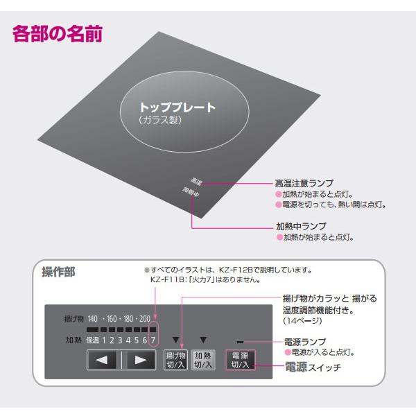 パナソニック IHクッキングヒーター ビルトイン IHコンロ 1口 業務用 200V KZ-F12B (送料無料＆お取寄せ)｜ciz｜04