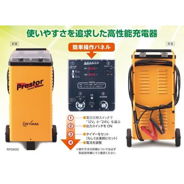 バッテリー充電器 車 自動車 12v 24v Gsユアサ Rpd600 アイドリングストップ車対応 高性能急速充電器 12vのみ強力ブースト機能付 Rpd600 シズ ショッピングサイト ヤフー店 通販 Yahoo ショッピング