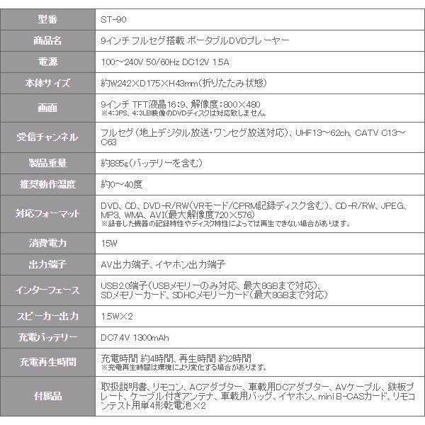 Dvdプレイヤー Dvdプレーヤー ポータブルdvdプレーヤー 9インチ フルセグ搭載 St 90 バッテリー内蔵 液晶テレビ テレビ Tv Hyfido St 90 シズ ショッピングサイト ヤフー店 通販 Yahoo ショッピング