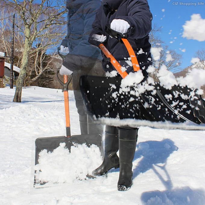 雪かきスコップ ヤードフォース スノースコップ 腰の負担軽減 サブハンドル付き 除雪 ショベル シャベル YFSS-C01｜ciz｜08