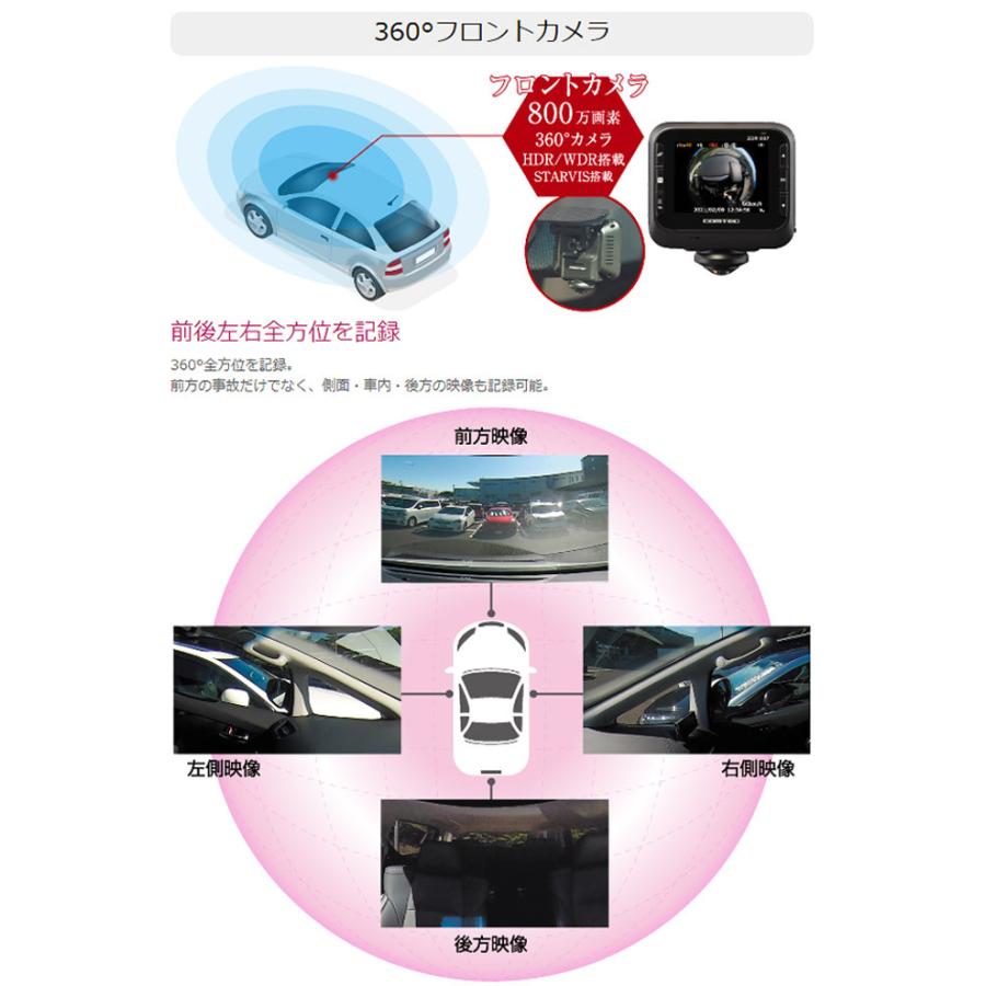 コムテック ドライブレコーダー ZDR037 GPS 360度 全方位 2 コムテック ドライブレコーダー ZDR037 GPS 360度 全方位 2