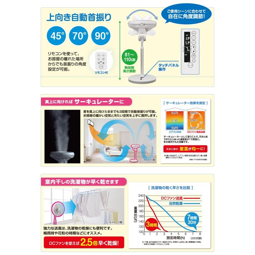 扇風機 サーキュレーター 首振り DC ゼンケン DCファン ZEF-DC1 DC扇風機＆サーキュレーター (送料無料＆お取寄せ)｜ciz｜04