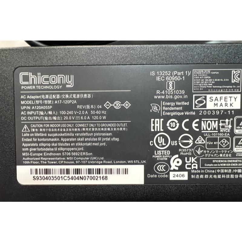 ☆純正新品☆MSI Thin-A15-B7VF-2258JP/A15-B7VE-4159JP 電源 AC