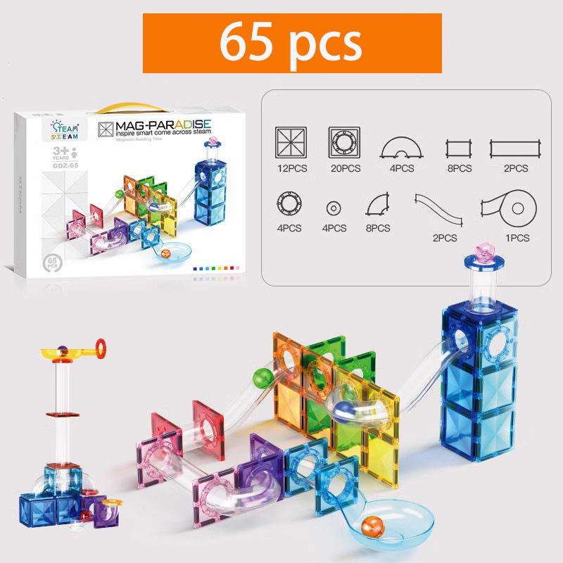 知育玩具 積み木 磁石ブロック ビー玉転がし おもちゃ スロープ