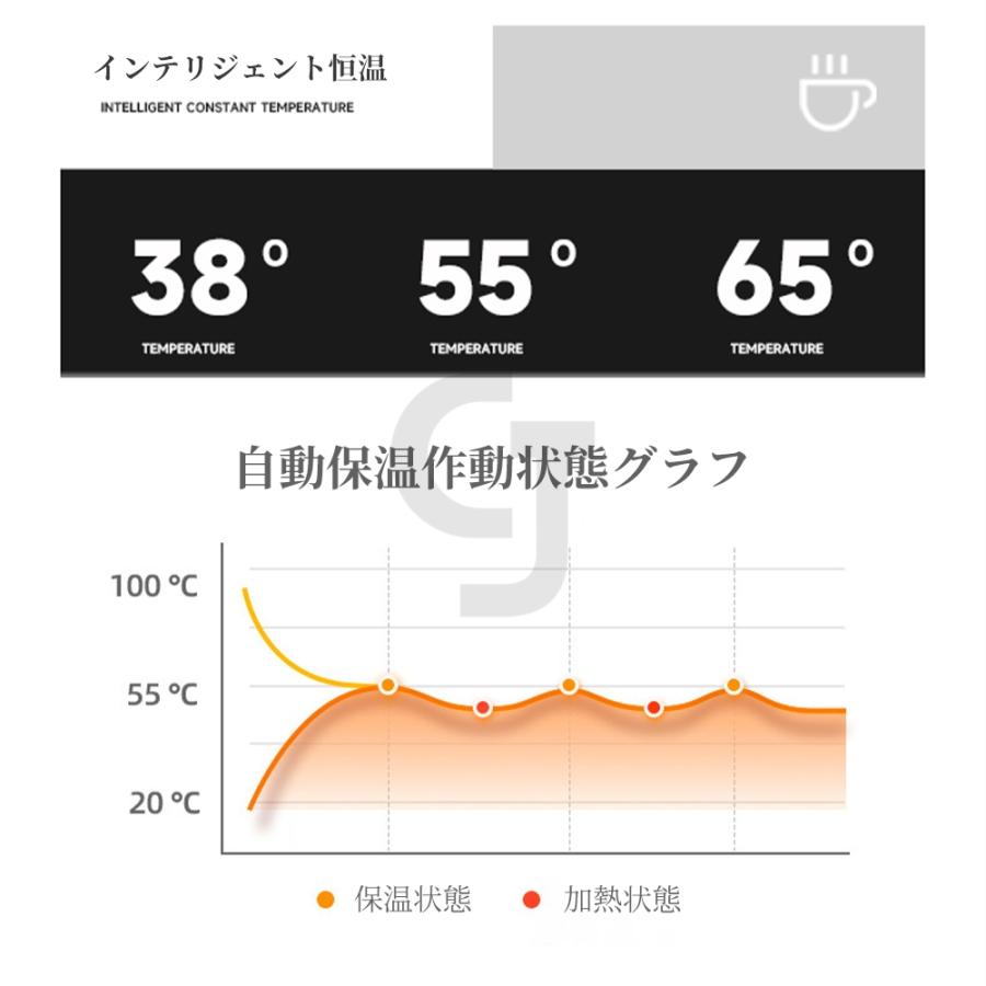 カップウォーマー 保温 コースター 自動ミキシング USB 卓上 コップ 保温器 冷めない 温かい ３段階調温 マグカップ ウォーマー 加熱 コーヒー お茶 ミルク｜cjshopcj｜07