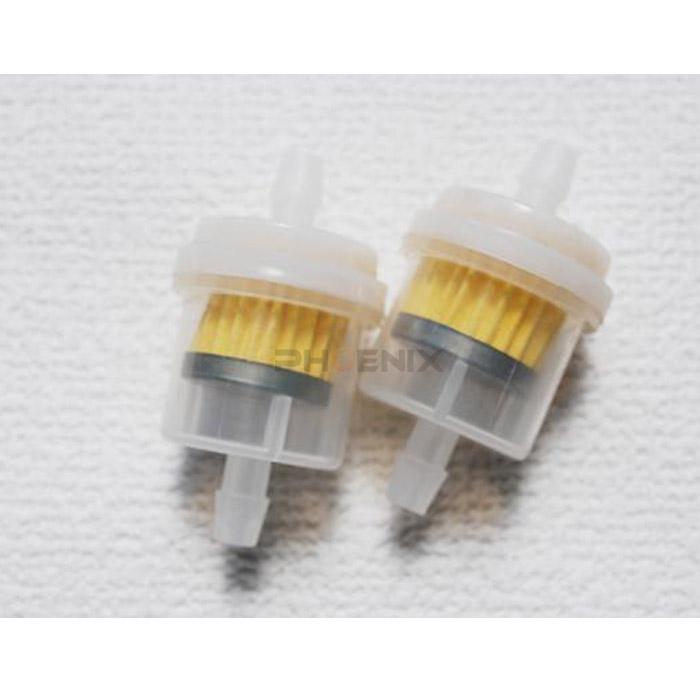 燃料フィルター ホース径 6mm 1/4inch クリア丸型 2個 バイク | CKカスタム