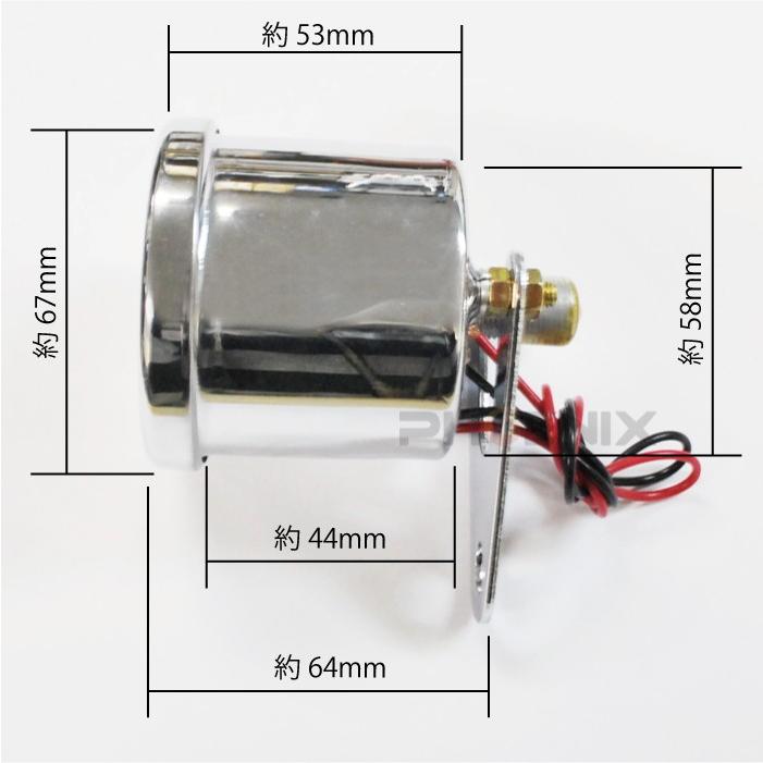 CKカスタム ミニ スピードメーター 文字盤 黒／ボディー メッキ APE