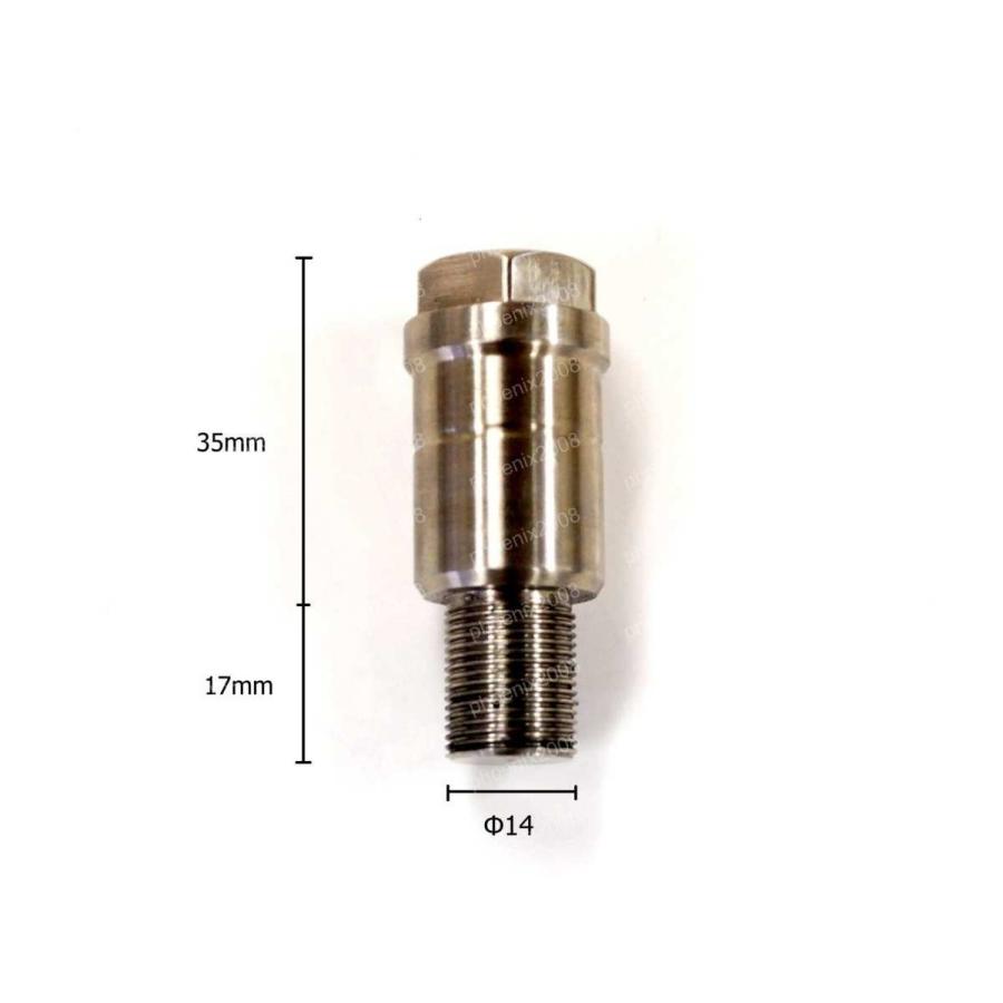 延長アダプター 35mm M14 P1.0 オーリンズ 対応 サスペンション ステンレス 2本 削り出し バイク カスタム パーツ シルバー｜ck-custom｜03