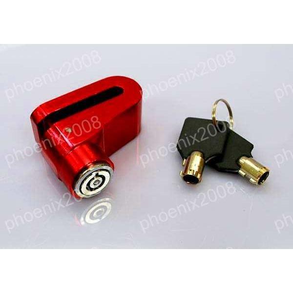 盗難防止 ディスクロック 赤 ATV モンキー ゴリラ 汎用 バイク | CKカスタム | 01