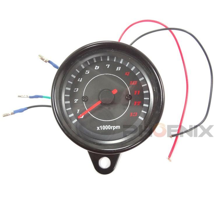 CKカスタム LED タコメーター バイク 汎用 12V 電気式13000 配線