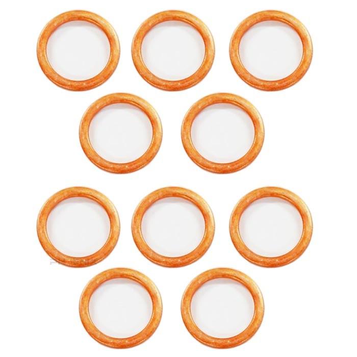 CKカスタム マフラー ガスケット 10枚 銅色 横型 エンジン 対応 汎用品