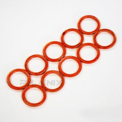 CKカスタム マフラー ガスケット 10枚 銅色 横型 エンジン 対応 汎用品