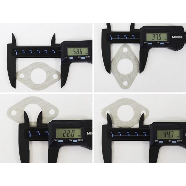 CKカスタム ガスケット 内径 22mm 取付ピッチ 44.7mm 横型 エンジン