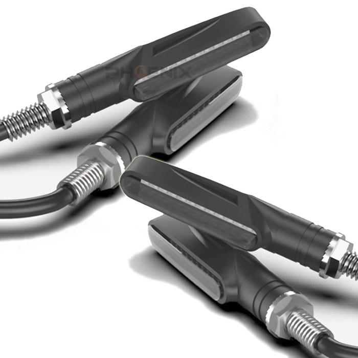 LED ウインカー バイク 汎用 スリムウインカー 12連 点滅 アンバー 4個セット の商品画像