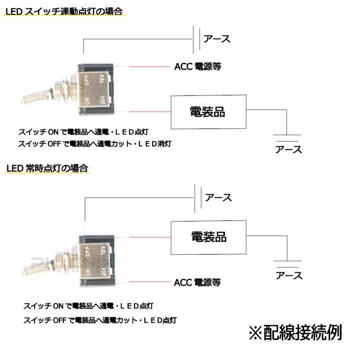 ミサイルスイッチ 12V用 汎用 LEDライト 誤操作防止 カバー カスタム ON OFF スクランブル 7カラー｜ck-custom｜11