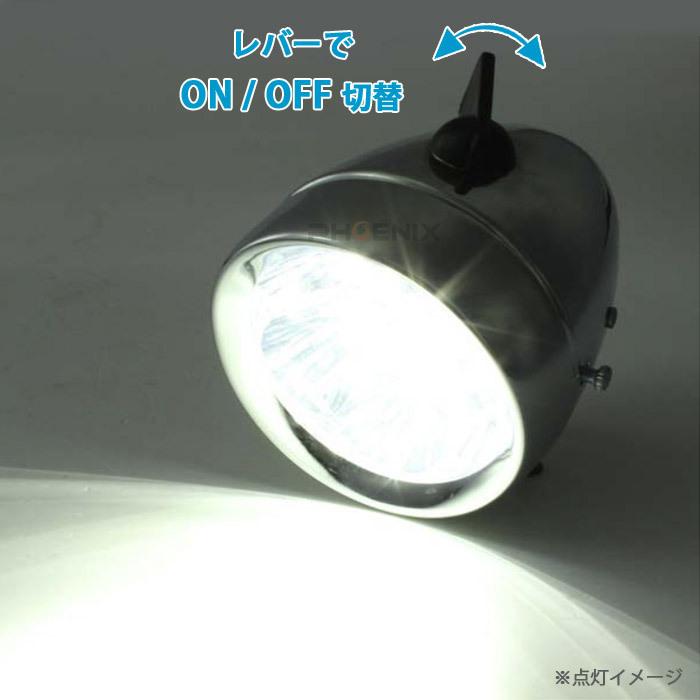 CKファクトリー 自転車 フロントライト 砲弾型 7LED 電池式 ライト