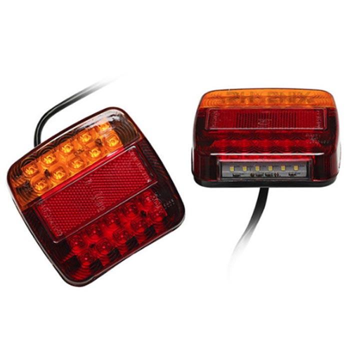 CKカスタム テールランプ LED 左右セット ダウンライト付き DC12V 角型  