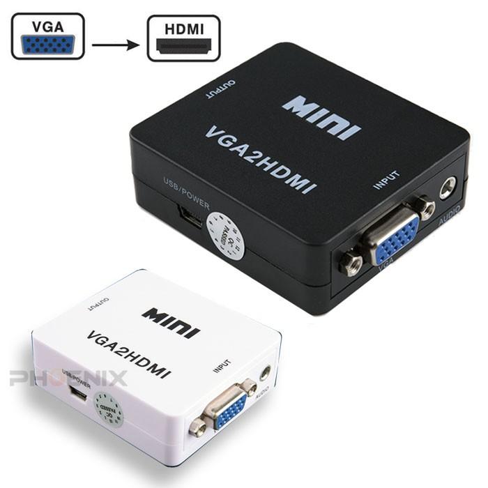 VGA to HDMI 変換アダプター 変換コンバーター USB 映像 VGA入力 HDMI出力