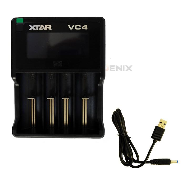 充電器 お気に入りの 4スロット アウトレット送料無料 XTAR VC4 リチウムイオン スライドアジャスター式 USB マルチサイズ対応 アダプター 充電内容表示機能 充電