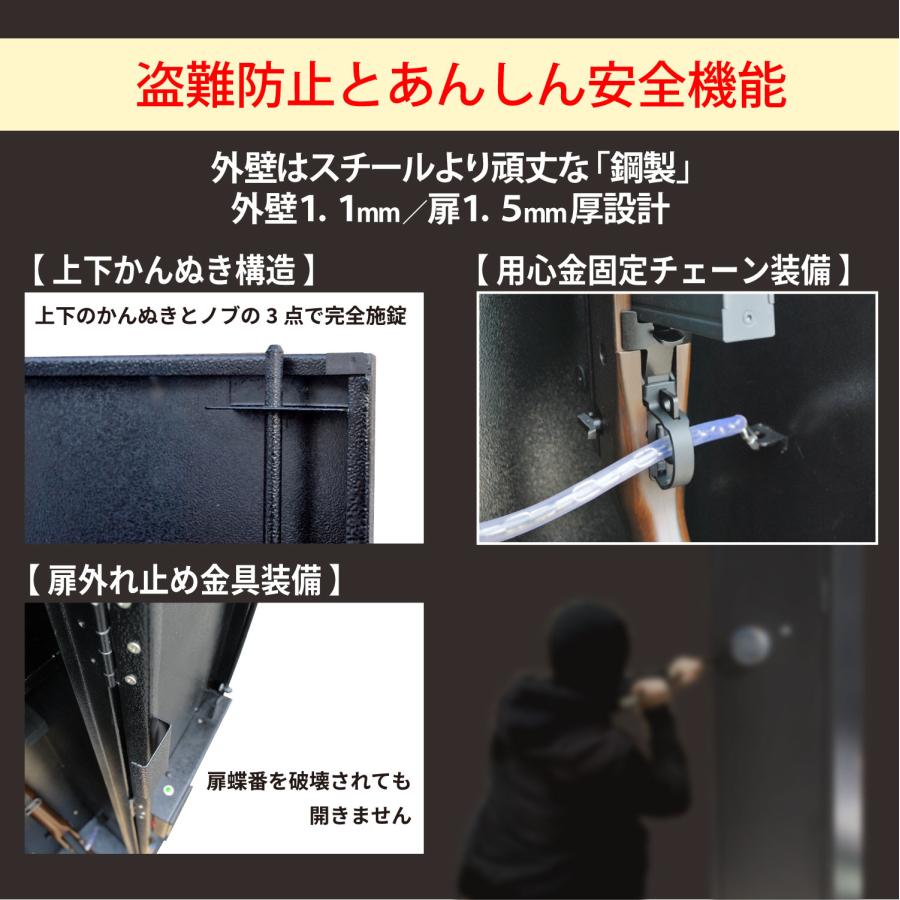 CKガンクラフト ガンロッカー 4丁用 電子式オートロック テンキー 暗証番号 環貫 銃砲 猟銃 銃弾 サバゲー エアーガン 空気銃 防犯