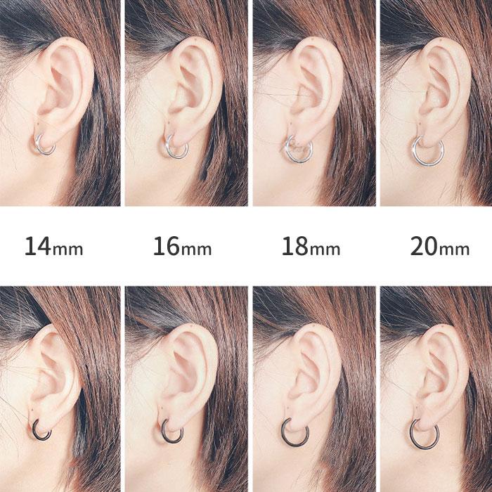 Risa フープピアス ボディピアス 18G 8mm ~ 20mm サージカル Risa フープピアス ボディピアス 18G 8mm ~ 20mm サージカル