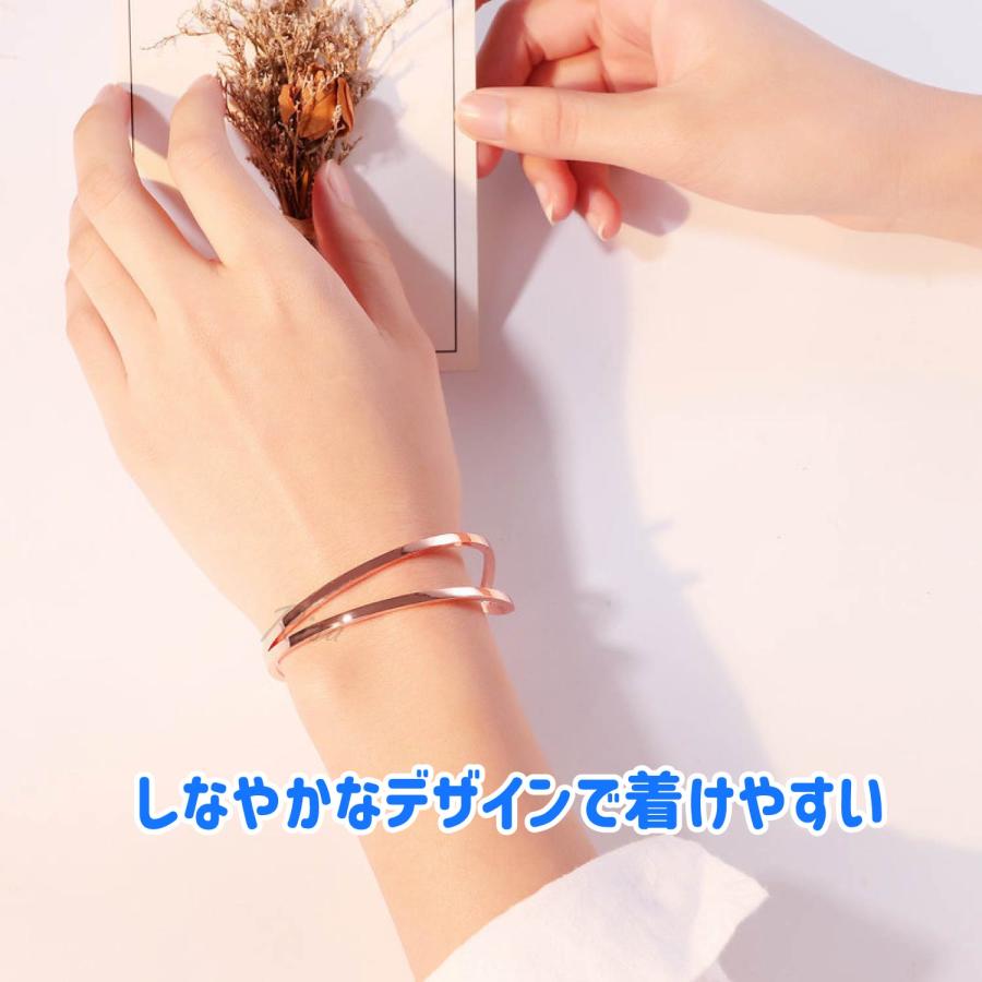 Risa バングル ブレスレット 二連 2連 オープン タイプ