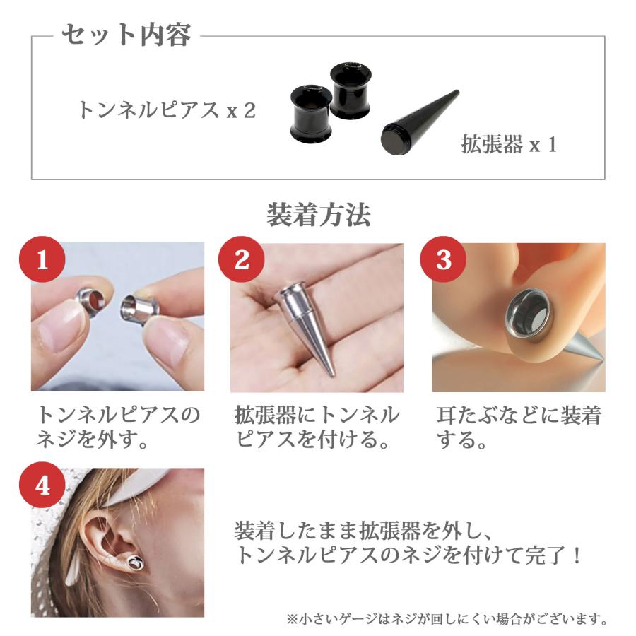 Risa（リサ） ボディピアス 拡張 エキスパンダー トンネル 金属