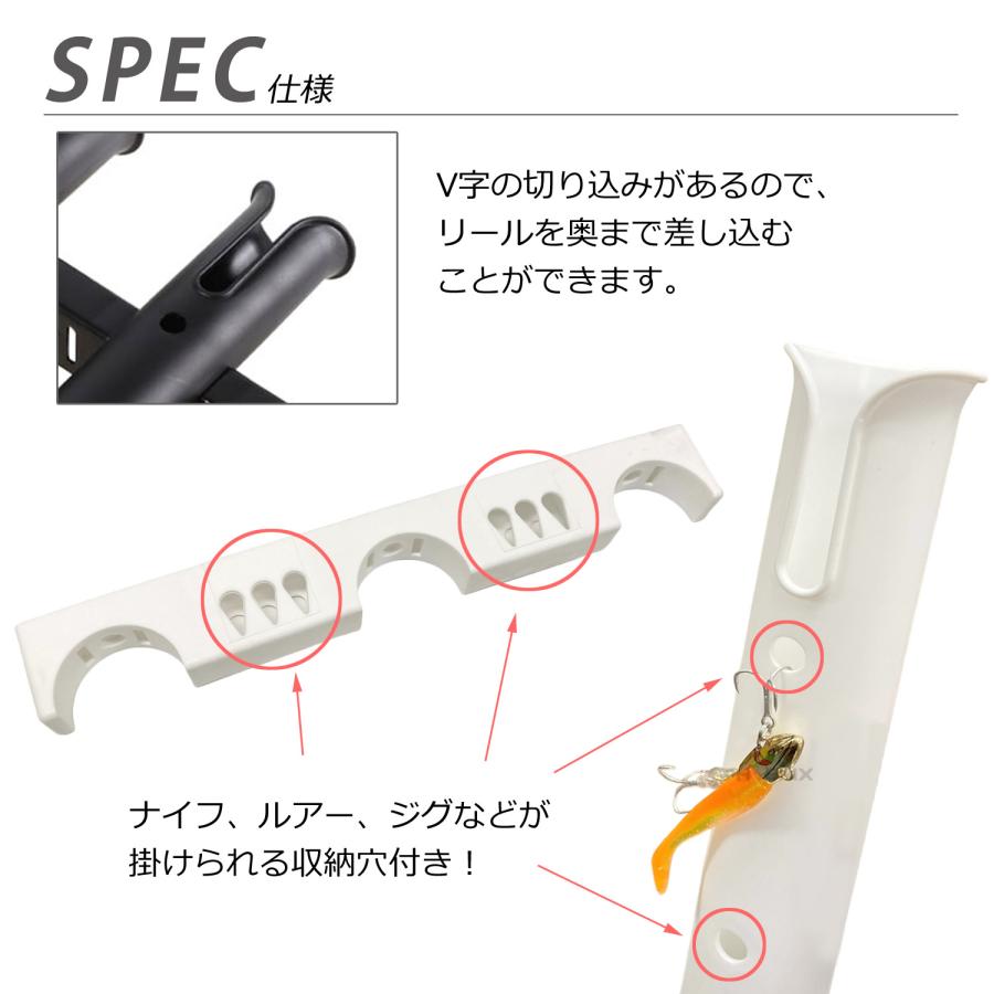 CKファクトリー 3連ロッドホルダー 組み立て式 樹脂製 ボルト ナット付