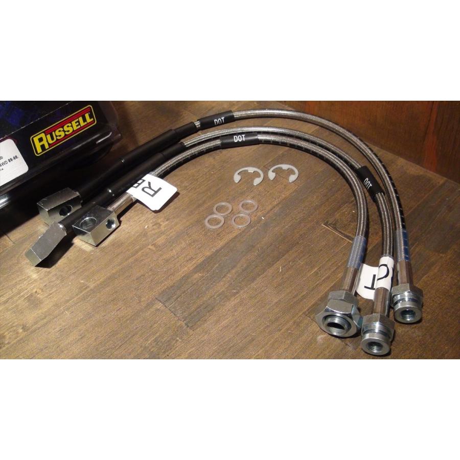 ステンメッシュブレーキホースセット 88-99y 高性能 4WD 一台分