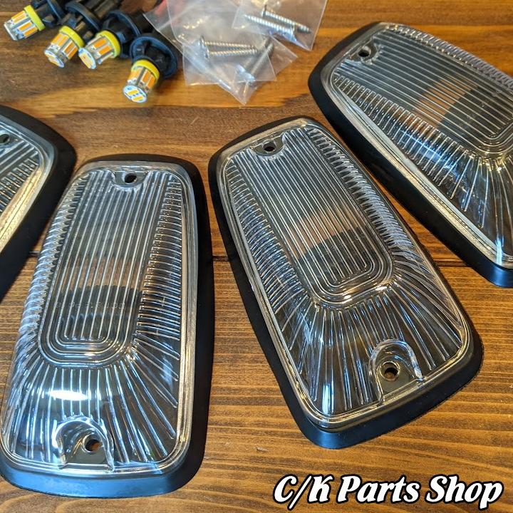 ルーフマーカーセット 汎用12V 社外廉価品 シボレータイプ クリア 5個