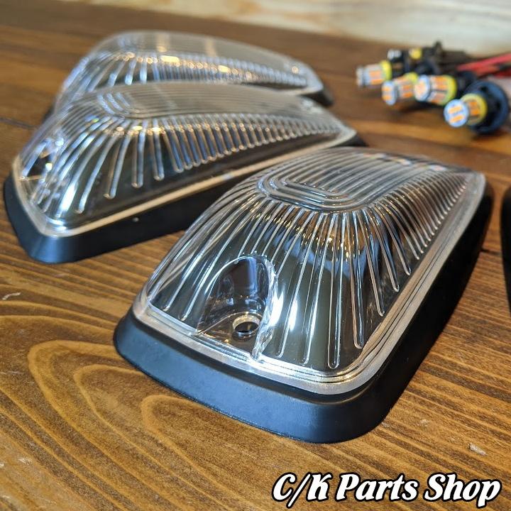 ルーフマーカーセット 汎用12V 社外廉価品 シボレータイプ クリア 5個