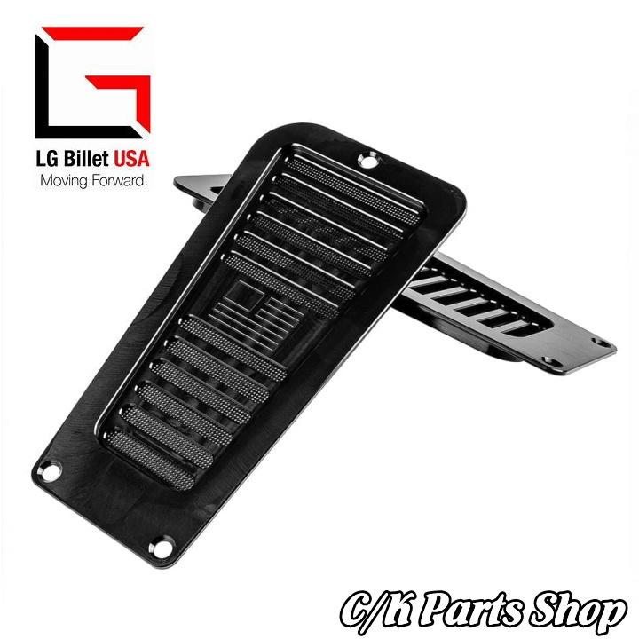 ビレットアクセサリー、c1500の99年迄のハイマウントカバーです。 ビレットドアジャムベント 左右セット ブラック 黒 C/K88-99年