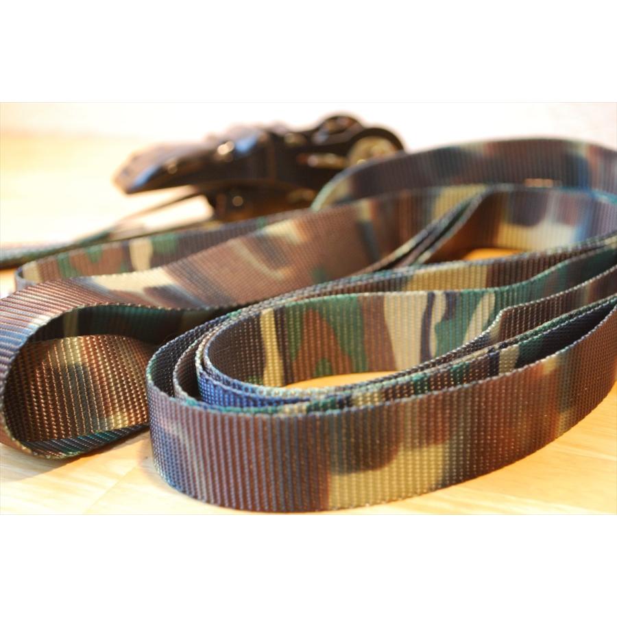 ラチェットタイダウンベルト 1本 カモフラ 迷彩 グリーン マルチカム風