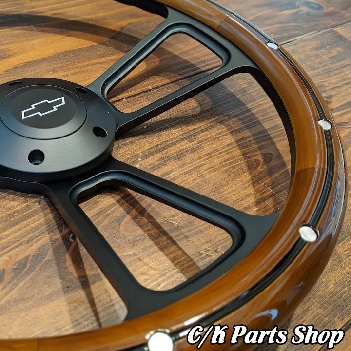 ビレットステアリングホイール 14インチ Φ35cm マッスル ビレットステアリングホイール 14インチ Φ35cm マッスル