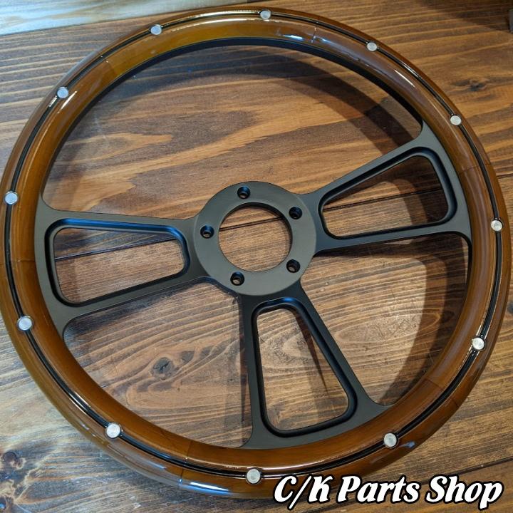 ビレットステアリングホイール 14インチ Φ35cm マッスル ビレットステアリングホイール 14インチ Φ35cm マッスル